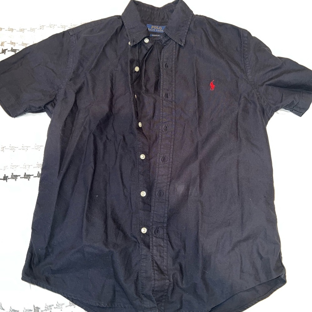 Ralph Lauren Men's Navy Button-Down Shirt